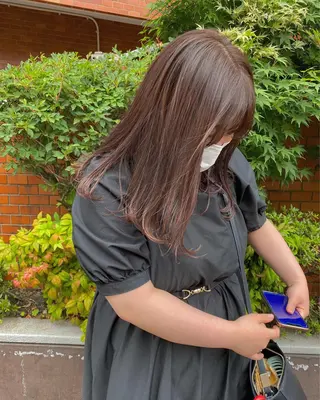 セミロング カラー irwi/イルウィ所属・miku🎀門前仲町 ブリーチ・レイヤーのヘアスタイル