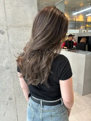 ロング カラー 吉沢遣人/レイヤー 艶カラー/パーマのヘアスタイル