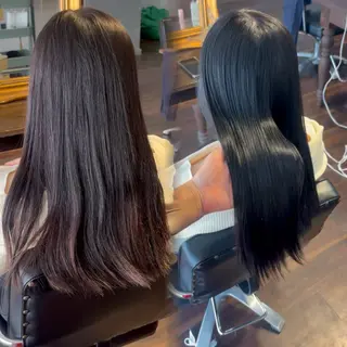 ロング カラー i.+OSAKA所属・【大阪】縮毛矯正×ハ イトーン✨のヘアスタイル