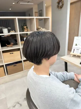 ショート 地毛風縮毛矯正 / ショート🫧ひらやまのヘアスタイル