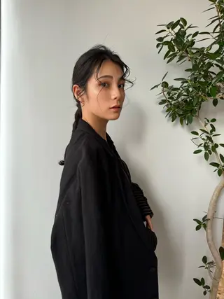 ロング 岸川 恭子のヘアスタイル