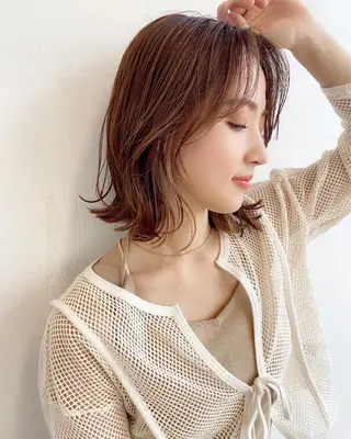 ミディアム 鎌倉 彩のヘアスタイル