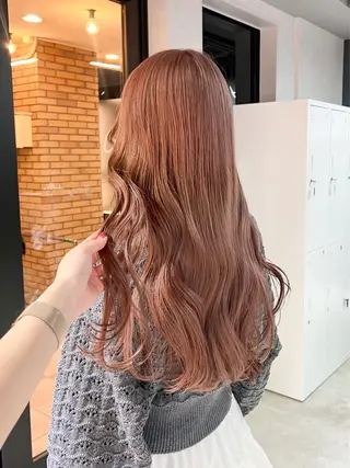 ロング カラー 🎀ダブルカラー/ ピンク×ガーリー🎀のヘアスタイル