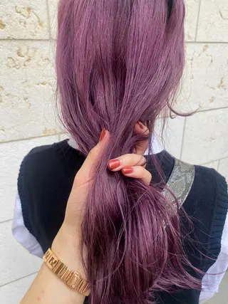 ロング ハイトーンカラー🍑 心斎橋のヘアスタイル