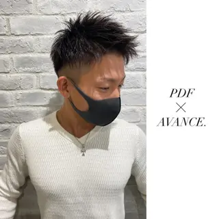 ショート カラー パーマ メンズ AVANCE.難波 店長 松元のヘアスタイル