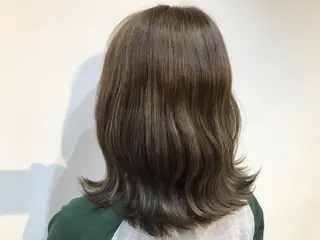 ミディアム カラー ヒロミ/アレンジ/ アンニュイ/透け感のヘアスタイル