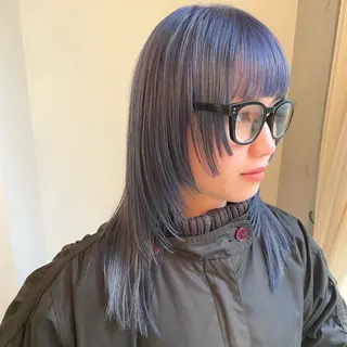 セミロング カラー ショート/ブリーチ mizuki🐋のヘアスタイル