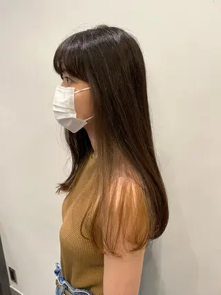 セミロング カラー ✨透明感カラー✨ 🦖佐々木未来🦕のヘアスタイル