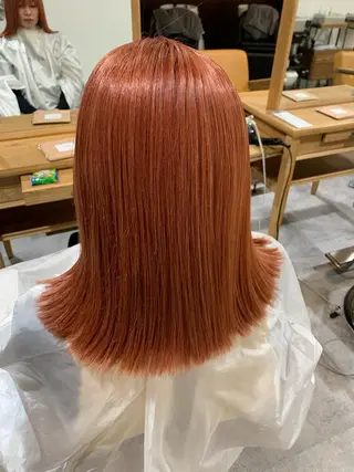 セミロング カラー ブリーチ/アレンジ 天満/chihiroのヘアスタイル