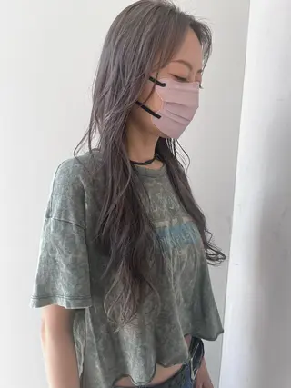 ロング カラー 🐺ウルフ× ハイトーン🐺MOEのヘアスタイル