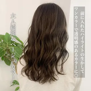 ロング カラー 渋谷ブリーチカラー 韓国ヘアyuikoのヘアスタイル