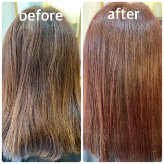 セミロング カラー エイト ウメダのヘアスタイル