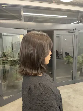 ミディアム イージーパーマ募集 平口はのんのヘアスタイル