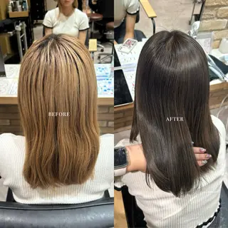 ロング カラー 透明感カラー、ネイル COCORO🎀☘️のヘアスタイル