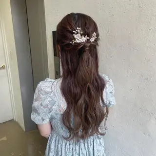 ヘアアレンジ 縮毛矯正ヘアアレンジ 🌸三輪知優🌸のヘアスタイル
