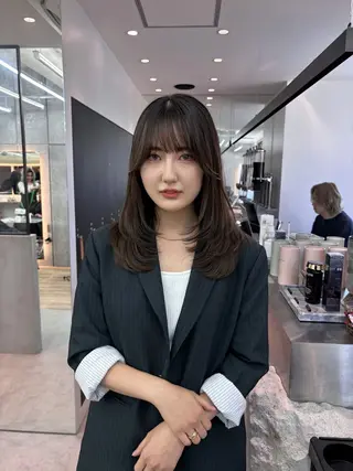 セミロング 髪質改善/縮毛矯正/ 韓国ヘア/矢野のヘアスタイル