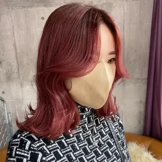 ミディアム カラー SHURI❤️🔥 中/韓mix ♡のヘアスタイル