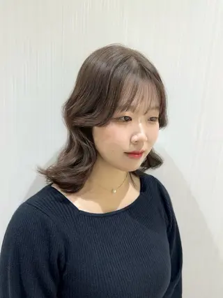 セミロング orgo所属・💖中韓mix style💖チヒロのヘアスタイル