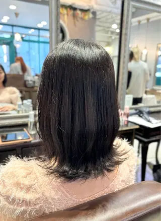 ミディアム 🌱なゆみ🌱透明感 /ナチュラル/高宮のヘアスタイル