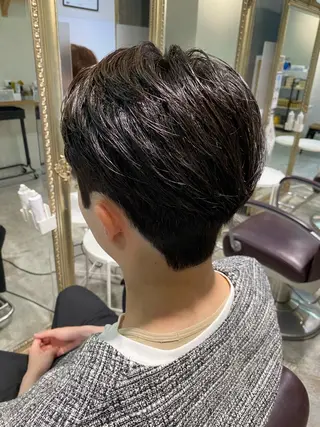 ショート パーマ メンズ パーマ特化/フェザー パーマシャドウ/真生のヘアスタイル