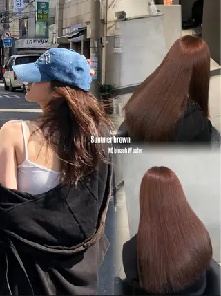 カラー offwhite Nano🪩🧡のヘアスタイル