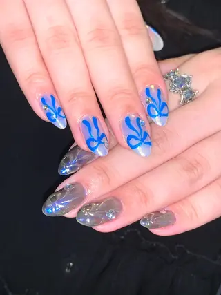 ネイル NES NAIL所属・さゆり￤推しキャラ ￤ロングネイル🩷のネイルデザイン