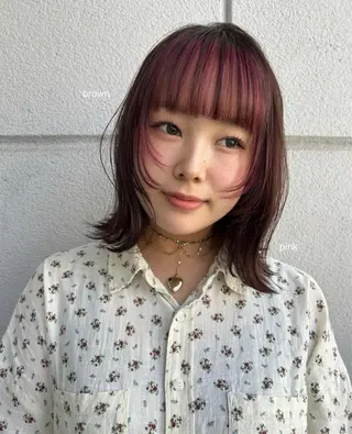 ミディアム カラー tomu/天神大名/ 透明感カラー🐧のヘアスタイル