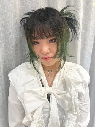 ミディアム カラー kicca所属・川口 龍のヘアスタイル