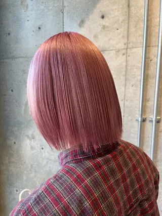 セミロング メンズ 傷ませないカラー・ ボブ・リクト💥のヘアスタイル