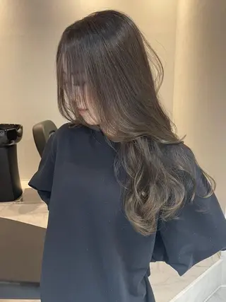 ロング カラー ヘアアレンジ アンドウ ユウ/ レイヤーカット/韓国のヘアスタイル