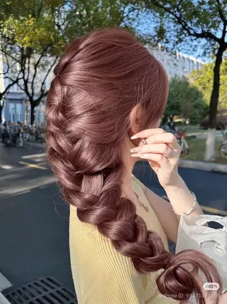 カラー 韓国風スタイル🪽 トレンドヘア🪽のヘアスタイル