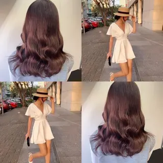 ロング レイヤー×グレージュ /ピンク🩷mioのヘアスタイル