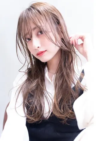 セミロング カラー ヘアアレンジ Ameri/髪質改善 /韓国ヘア🇰🇷のヘアスタイル