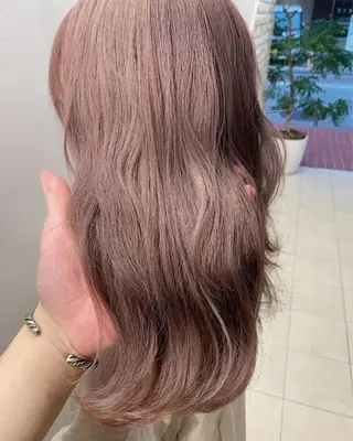 ミディアム カラー VEGA天神 ブリーチのヘアスタイル