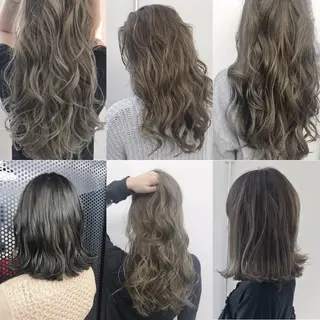 セミロング カラー パーマ N4C エヌフォーシーのヘアスタイル