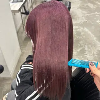 セミロング カラー 髪質改善/縮毛矯正/ 暖色カラー🎀🪞のヘアスタイル