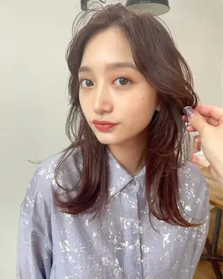 セミロング カラー リピーター多数🌟 メンズ限定 松本理沙のヘアスタイル