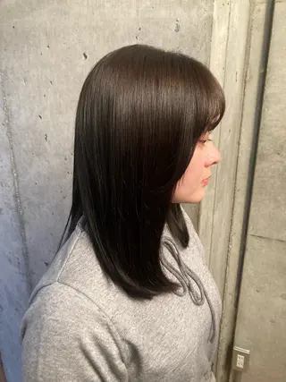 セミロング カラー 横浜美容室/暖色系 michika🌹のヘアスタイル