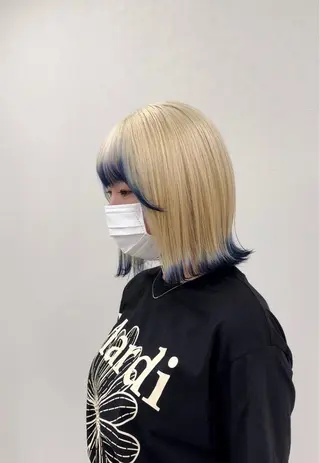 ミディアム 【デザインカラー】 難波　秀喜のヘアスタイル