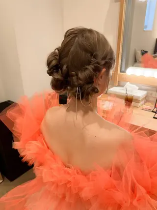 セミロング カラー ヘアアレンジ autre所属・大久保 ひでなりのヘアスタイル