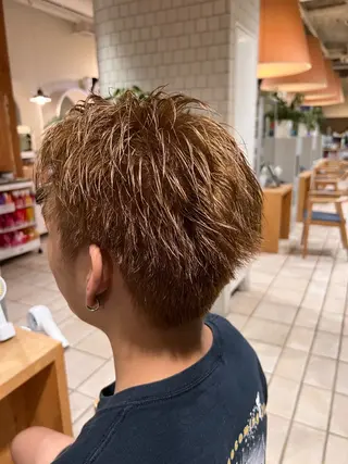 ショート カラー メンズ ヘアーサロン　エムプラス　ヨツバコ所属・壽賀 竜佑のヘアスタイル
