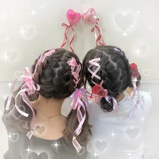 ヘアアレンジ ヘアメ🎀エクステ 🪽横浜/しほ🧸のヘアスタイル