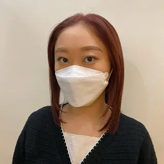 ミディアム カラー 暖色艶color / ボブ🦩Rioのヘアスタイル