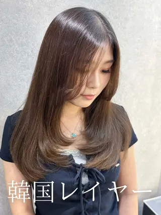 セミロング 韓国風パーマ/ 韓国ヘア/大森千寛のヘアスタイル