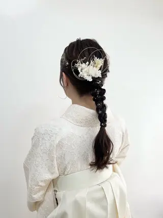 セミロング ヘアアレンジ ヘアセットサロン /上坪愛美のヘアスタイル