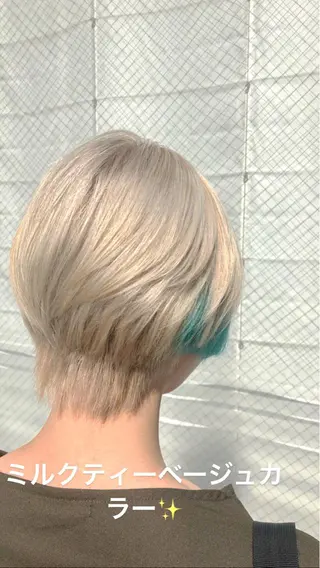 ショート カラー 髪質改善/美髪矯 正ヤマモトハルキのヘアスタイル