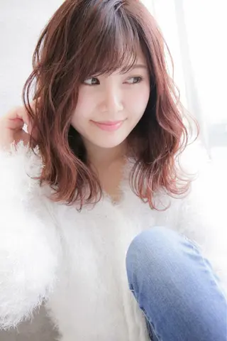 セミロング 古川 遥のヘアスタイル