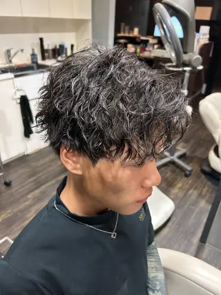ミディアム パーマ メンズ Act hair所属・大場 和哉のヘアスタイル