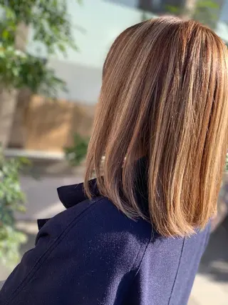 ミディアム カラー 髪質改善美容室Lust所属・美容室Lust💚 嶋崎 鷹のヘアスタイル