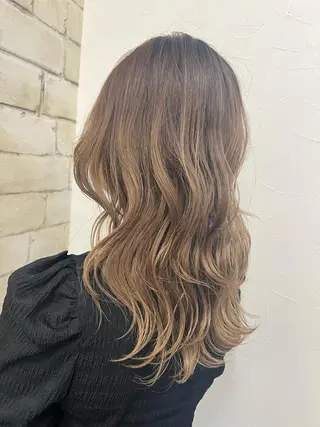 ロング カラー カコ/レイヤーカット ヘアアレンジのヘアスタイル